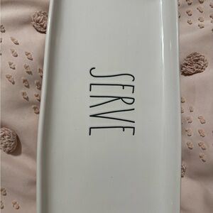 Rae Dunn Cream Ceramic Serving Platter